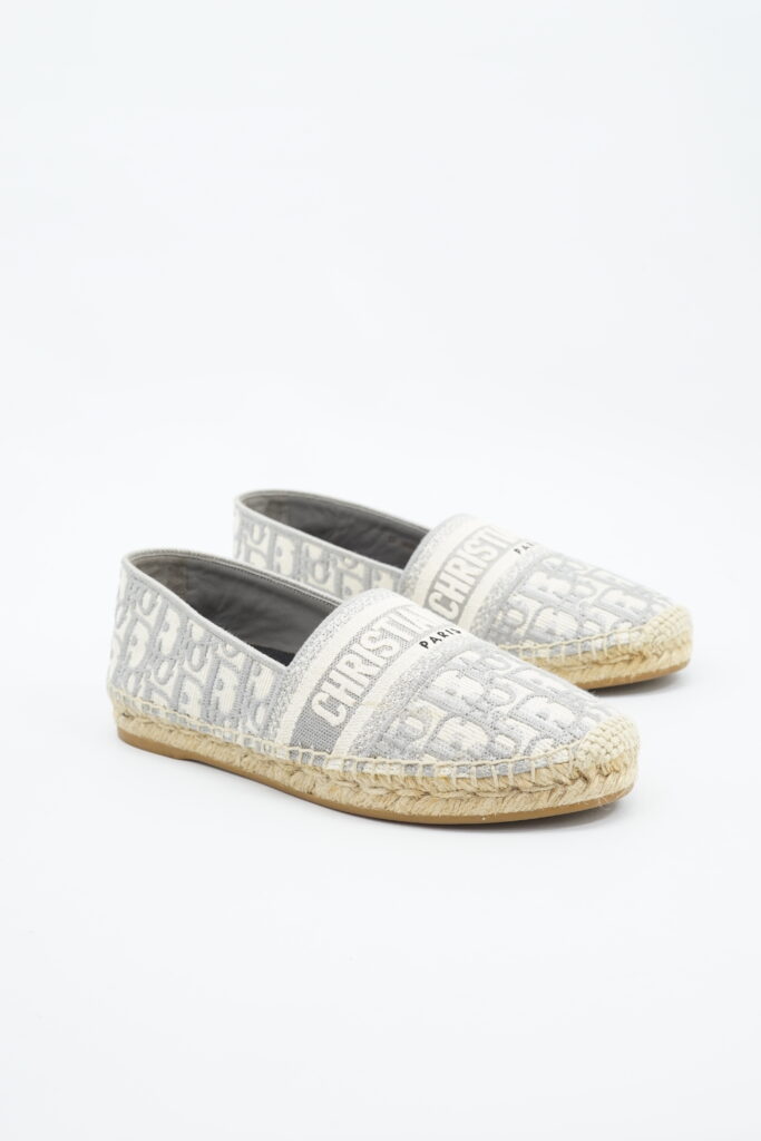 Dior Granville Espadrilles Canvas Grey Stone