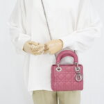 Dior Lady Dior Mini Lambskin Pink SHW