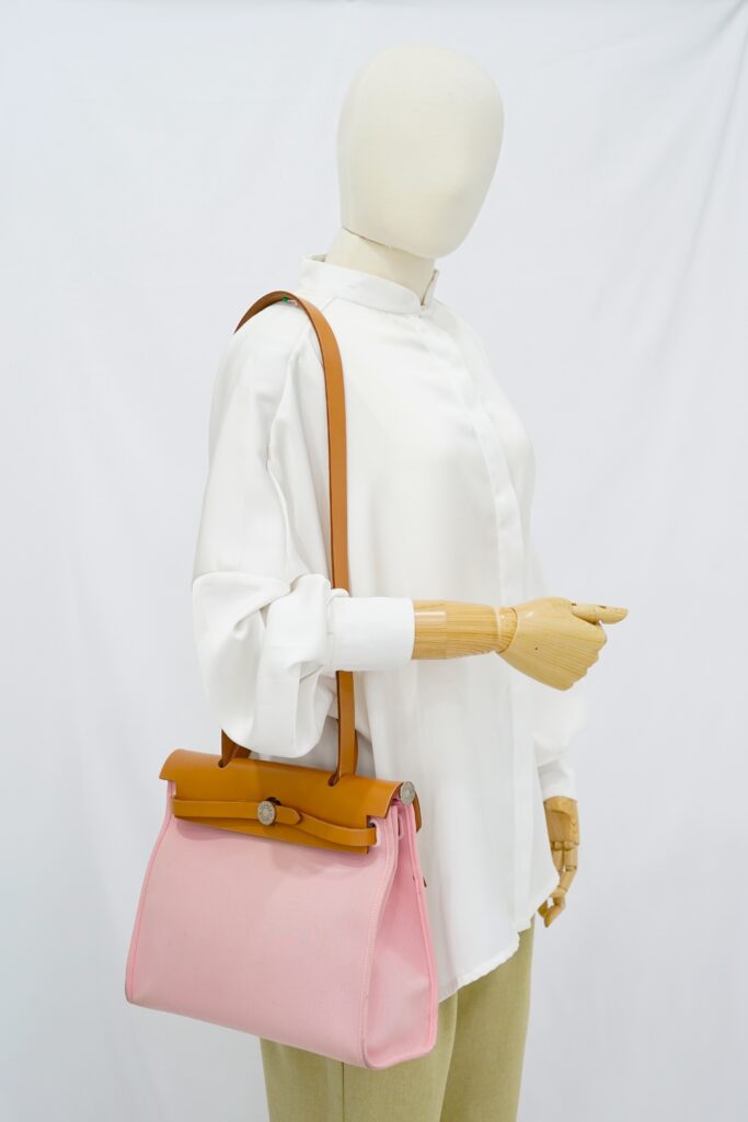 Hermes Herbag 31 Vache Hunter Rose Sakura Gold PHW