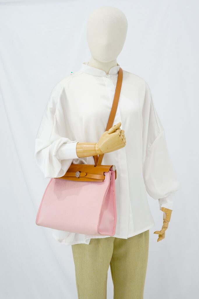Hermes Herbag 31 Vache Hunter Rose Sakura Gold PHW