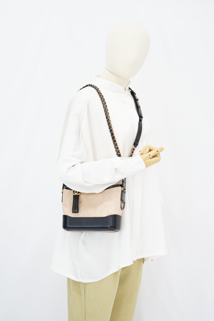 Chanel Gabrielle Small Beige Black