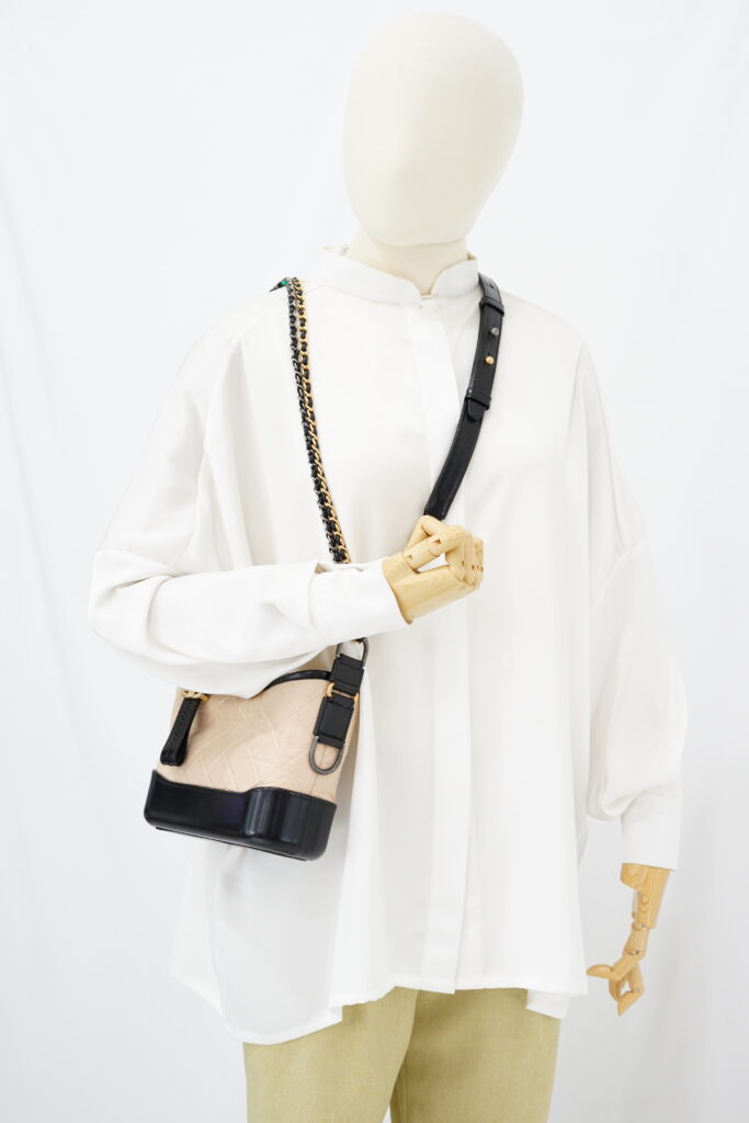Chanel Gabrielle Small Beige Black