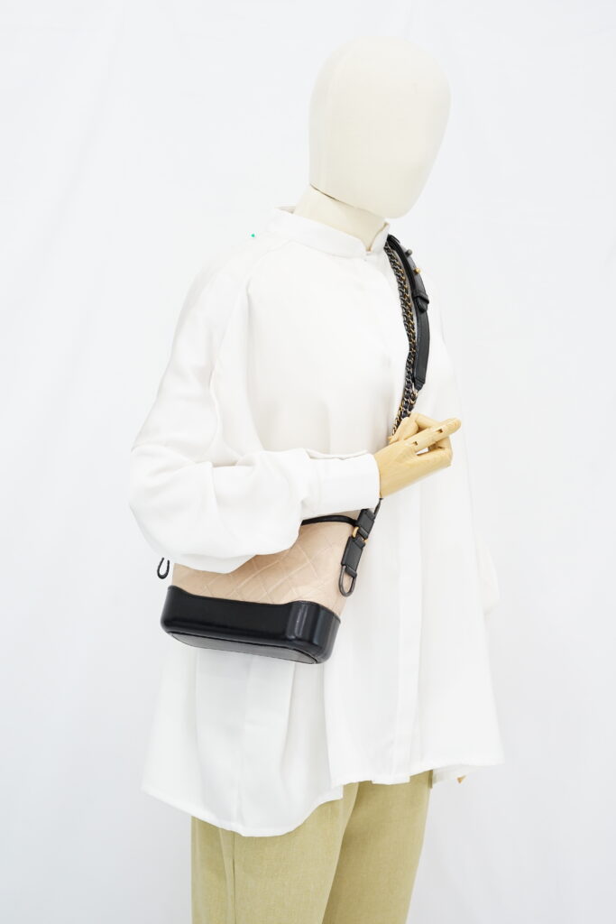 Chanel Gabrielle Small Beige Black