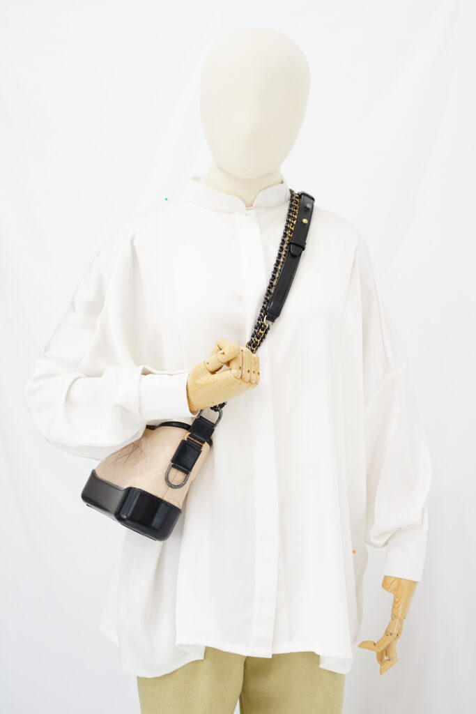 Chanel Gabrielle Small Beige Black