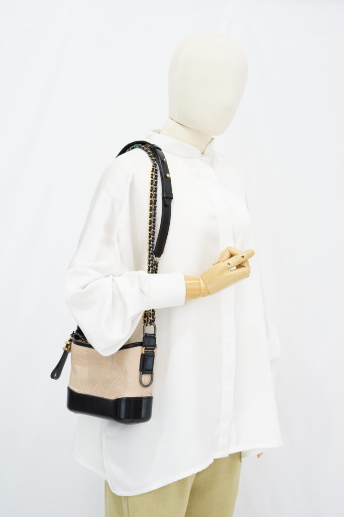 Chanel Gabrielle Small Beige Black