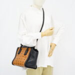 MCM Visetos Kathy Small Cognac Black GHW