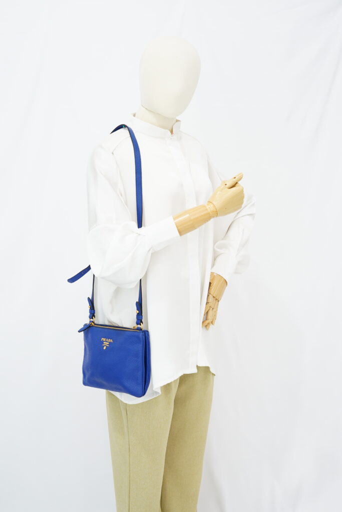 Prada Vitello Phenix Blue GHW