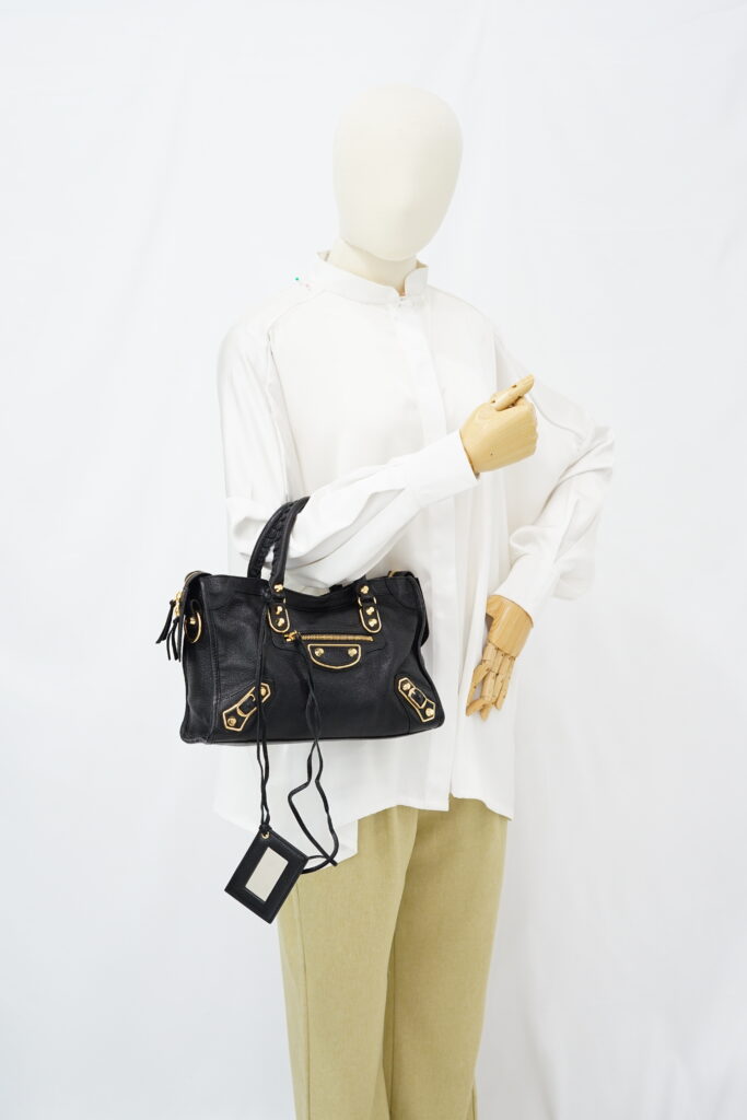 Balenciaga City Small Edge Chevre Black GHW