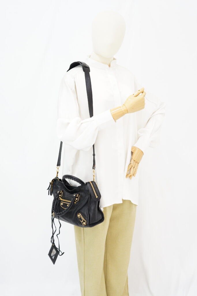 Balenciaga City Small Edge Chevre Black GHW