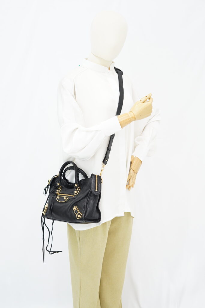 Balenciaga City Small Edge Chevre Black GHW