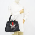 Gucci Medium Linea Totem Tote Black Web Stripe GHW