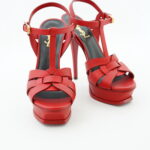 Saint Laurent Tribute Sandals Red GHW