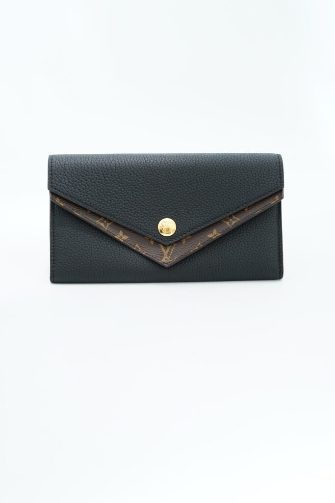 Louis Vuitton Double V Long Wallet Monogram Black GHW