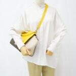 Celine Trapeze Medium Yellow Beige GHW