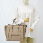 Celine Mini Luggage Taupe SHW
