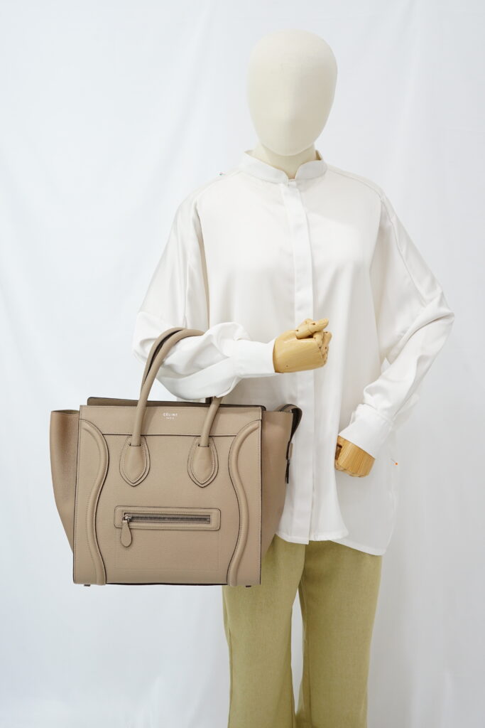 Celine Mini Luggage Taupe SHW