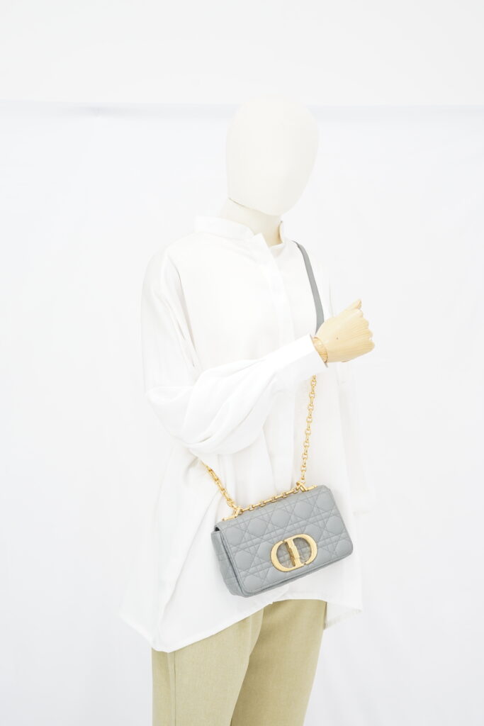Dior Caro Small Gray GHW