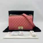 Chanel Boy 25 Caviar Pink GHW
