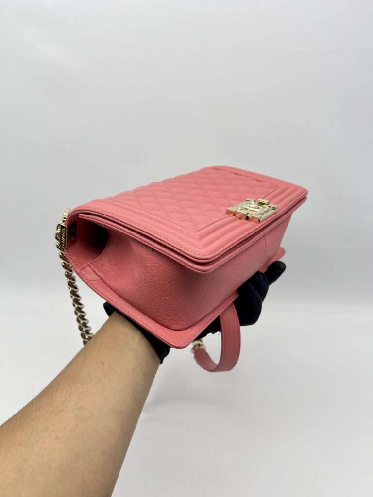 Chanel Boy 25 Caviar Pink GHW
