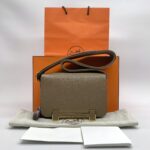 Hermes Geta Chevre Etoupe GHW