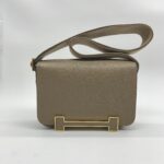 Hermes Geta Chevre Etoupe GHW