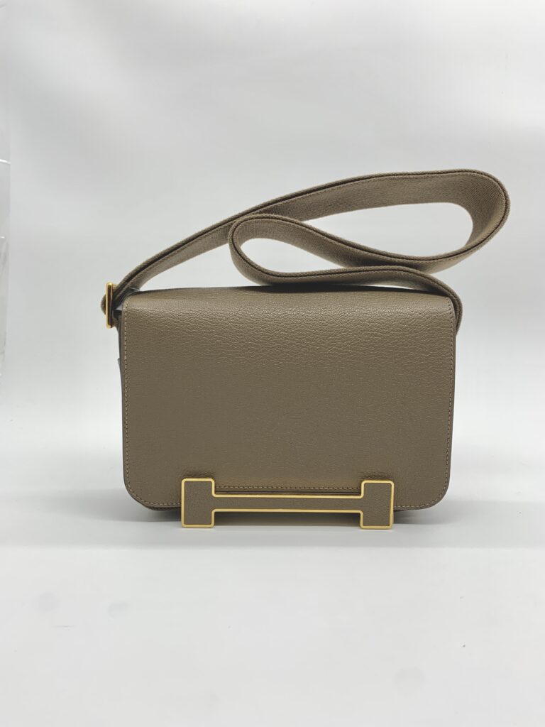 Hermes Geta Chevre Etoupe GHW