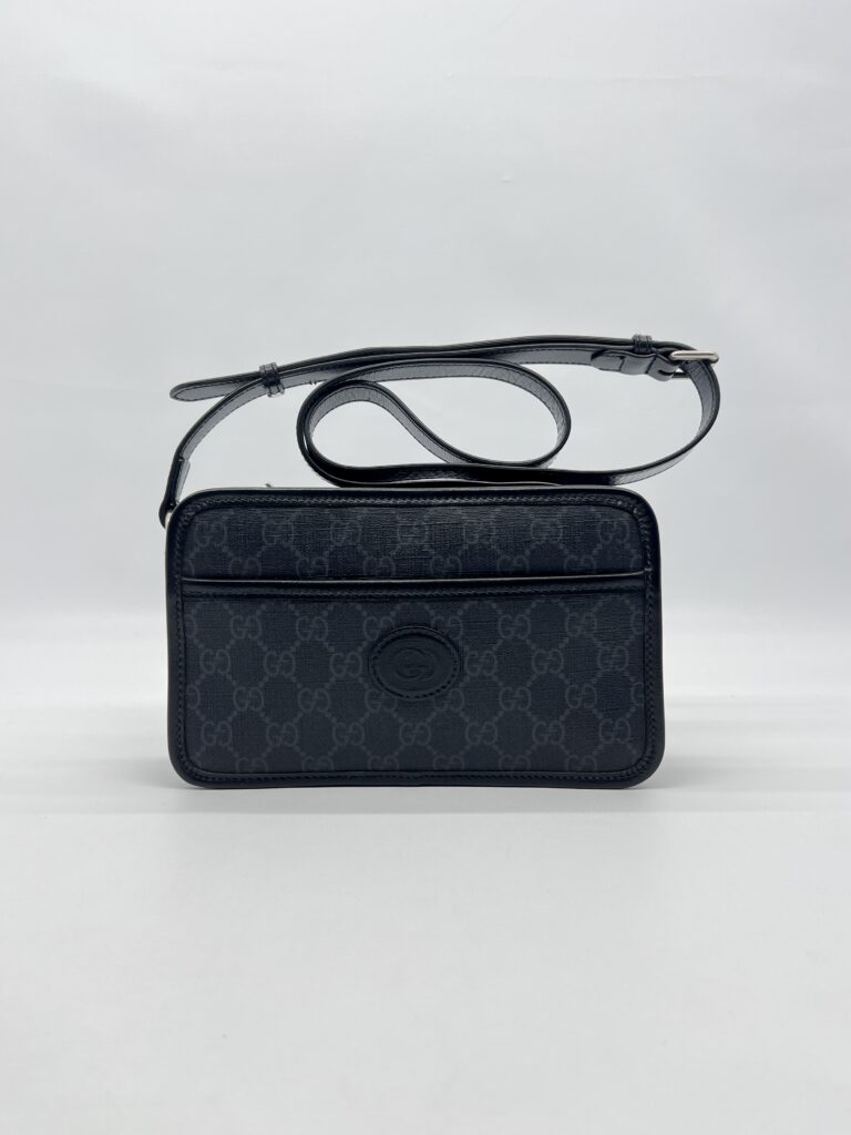 Gucci Mini Bag With Interlocking GG Supreme Black SHW