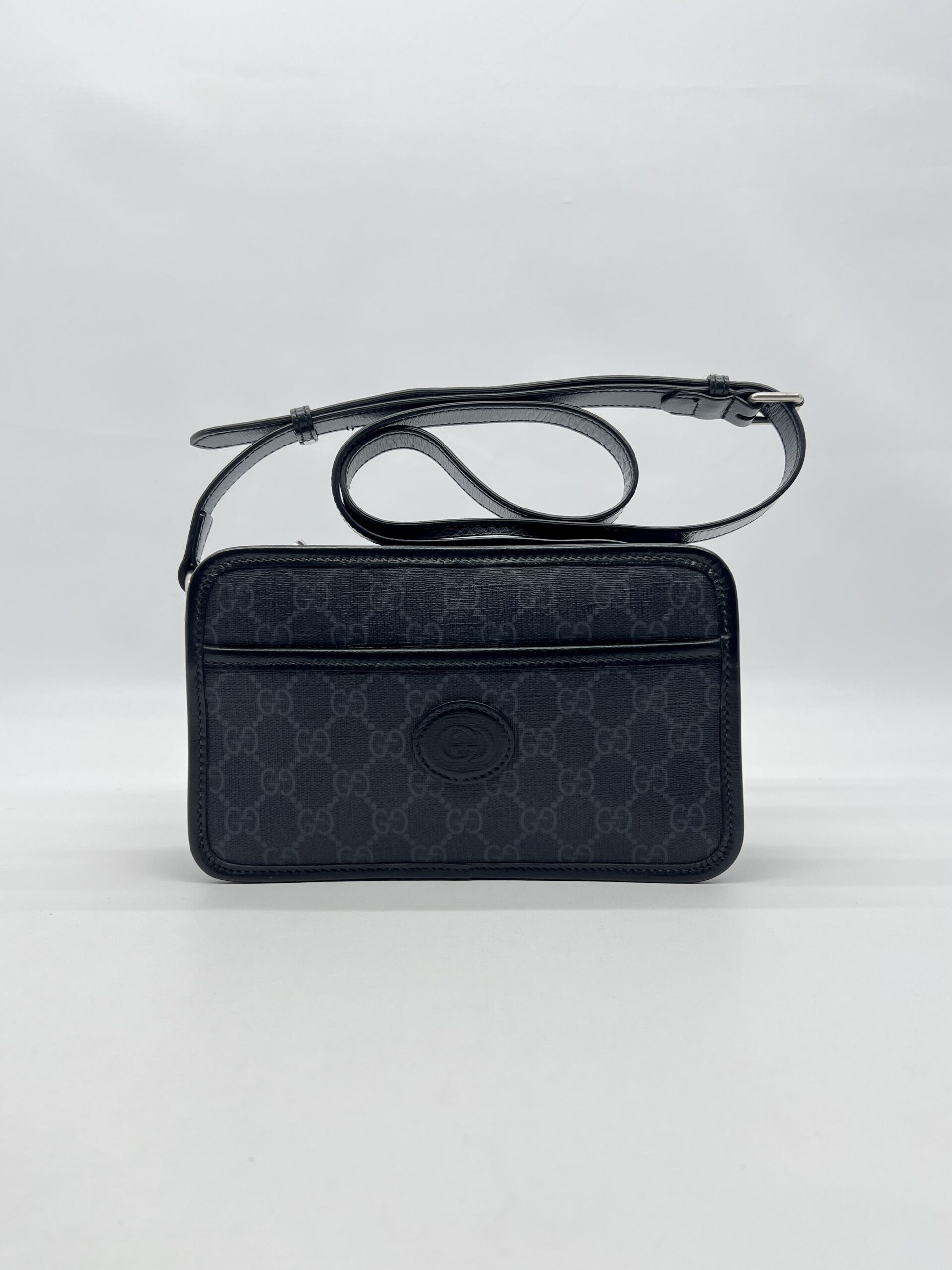 Gucci Mini Bag With Interlocking GG Supreme Black SHW