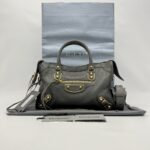 Balenciaga Small City Edge Chevre Grey GHW