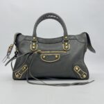 Balenciaga Small City Edge Chevre Grey GHW