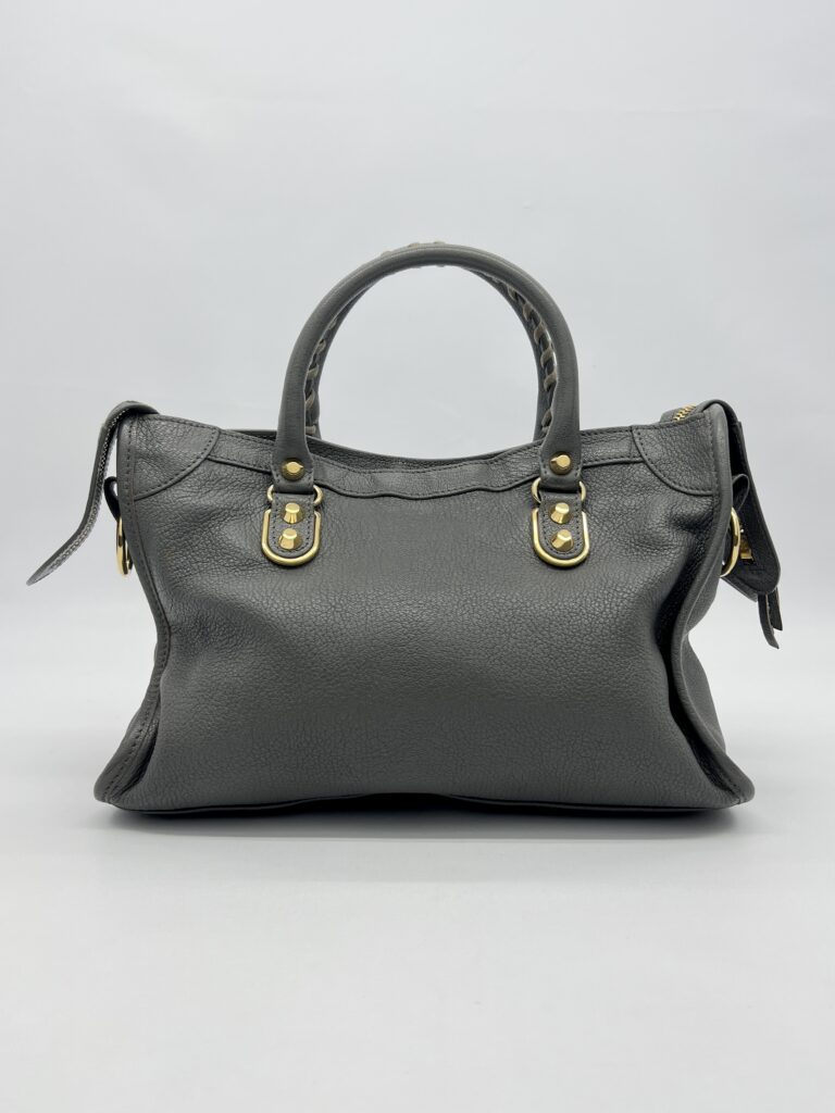Balenciaga Small City Edge Chevre Grey GHW
