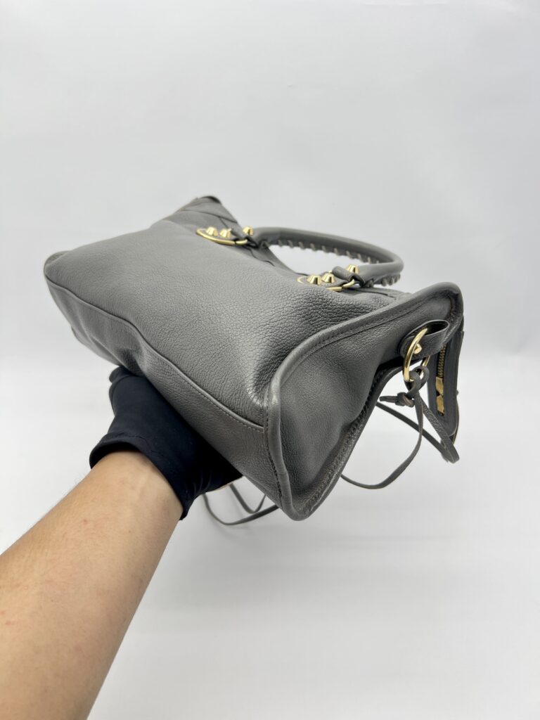 Balenciaga Small City Edge Chevre Grey GHW