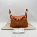 Hermes Lindy 30 Clemence Orange PHW