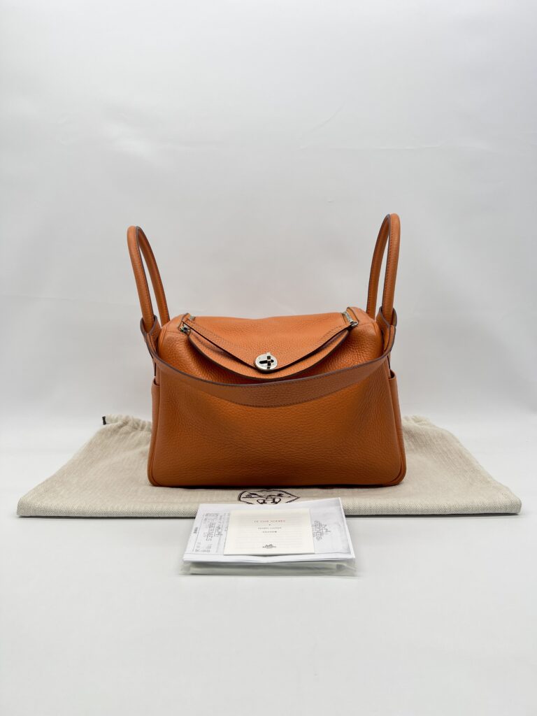 Hermes Lindy 30 Clemence Orange PHW