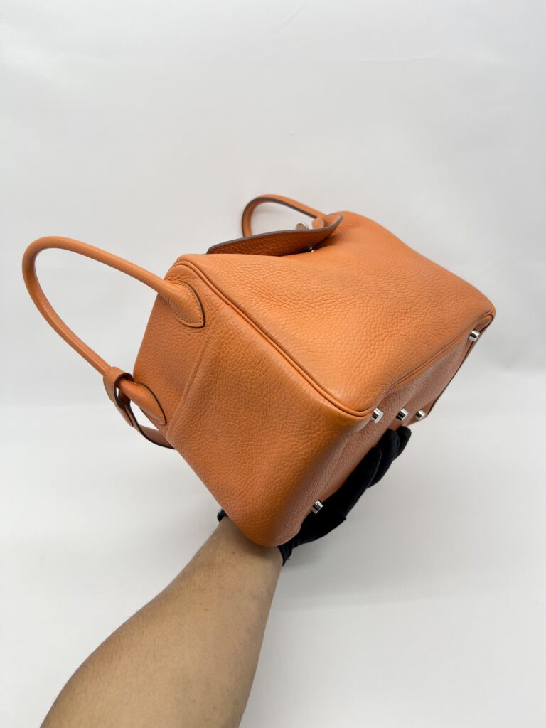 Hermes Lindy 30 Clemence Orange PHW