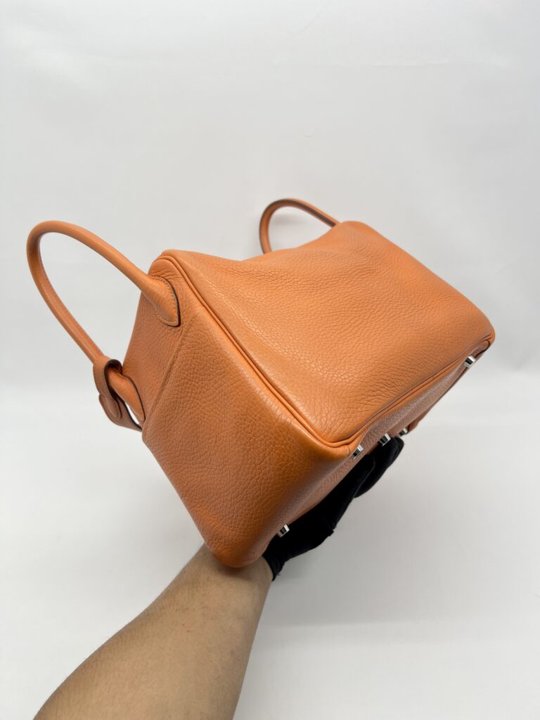 Hermes Lindy 30 Clemence Orange PHW