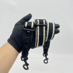 Dior Adjustable Shoulder Strap Ultramatte Black Embroidery