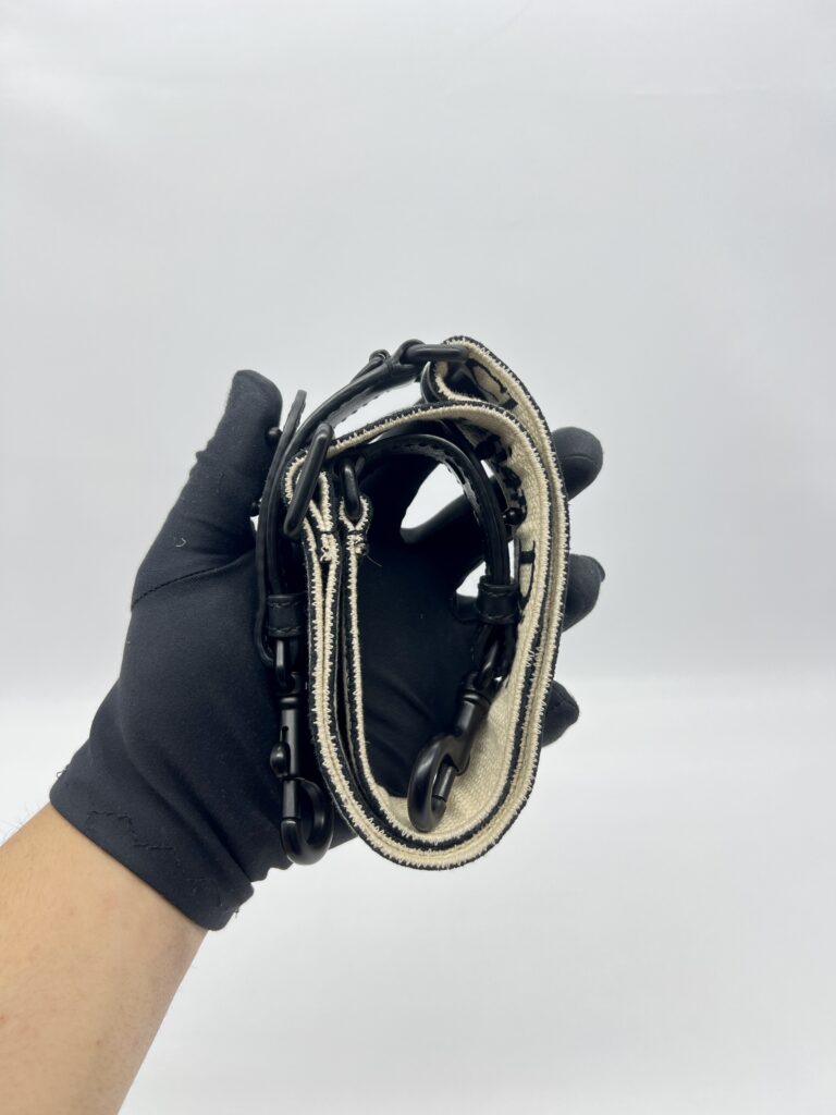 Dior Adjustable Shoulder Strap Ultramatte Black Embroidery