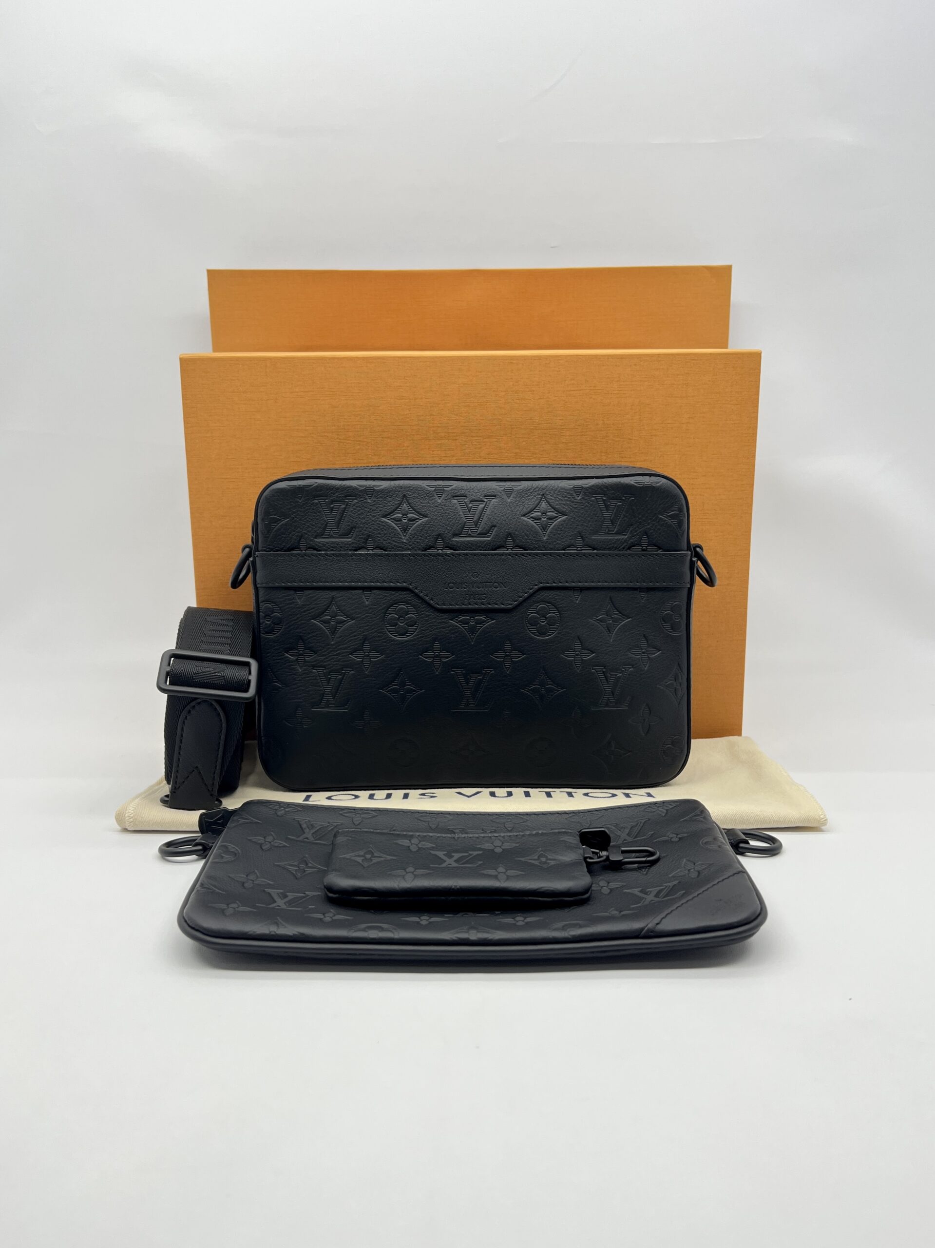 Louis Vuitton Trio Messenger Monogram Shadow Black