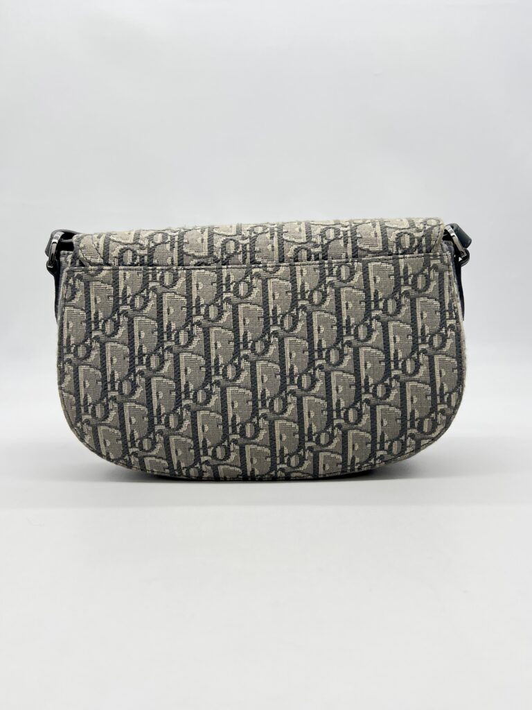 Dior Saddle Messenger Bag Canvas Oblique Grey
