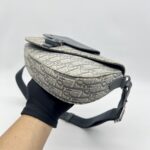 Dior Saddle Messenger Bag Canvas Oblique Grey