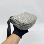 Dior Saddle Messenger Bag Canvas Oblique Grey