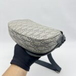 Dior Saddle Messenger Bag Canvas Oblique Grey