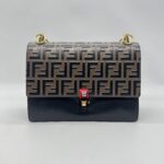 Fendi Kan I Black Brown FF GHW
