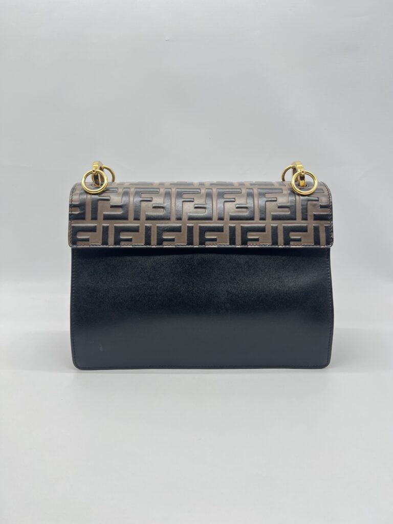 Fendi Kan I Black Brown FF GHW
