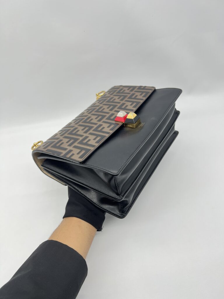 Fendi Kan I Black Brown FF GHW