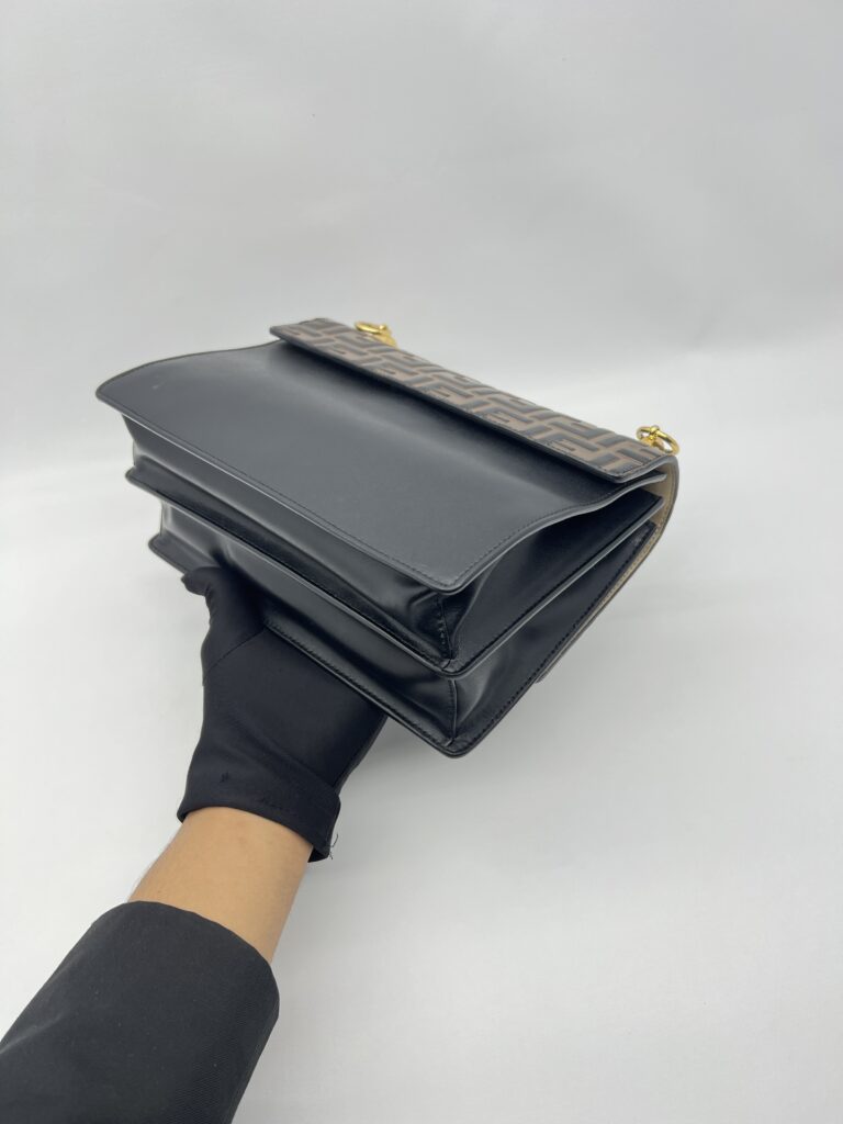 Fendi Kan I Black Brown FF GHW