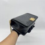 Chanel Boy 25 Chevron Black GHW