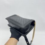 Chanel Boy 25 Chevron Black GHW
