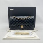Chanel Medium Classic D Flap Lambskin Black GHW